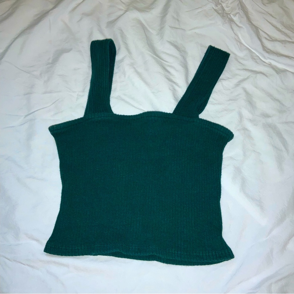 Green Cropped Tank